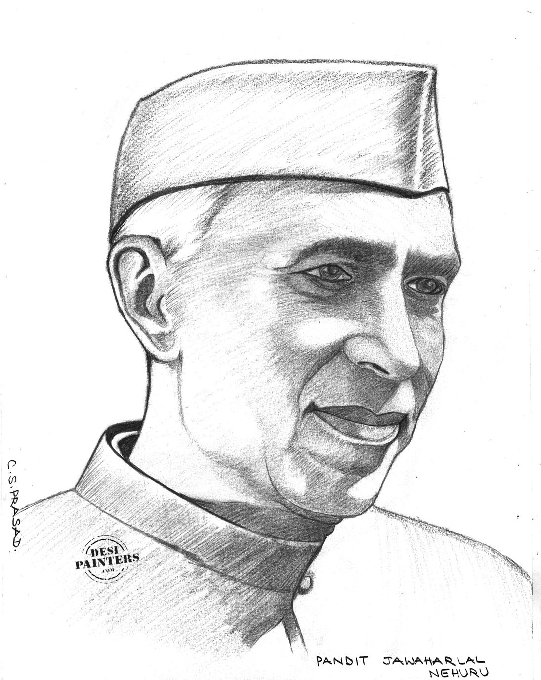 Animal Jawaharlal Nehru Sketch Drawing for Beginner