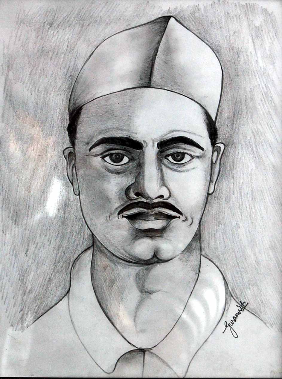 Shaheed Sukhdev Pencil Sketch | DesiPainters.com