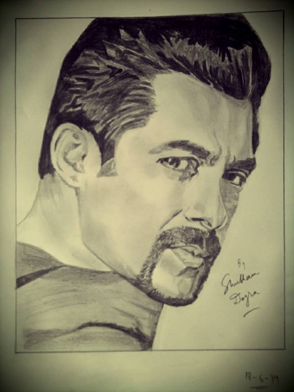 Pencil Sketch of Salman Khan | DesiPainters.com