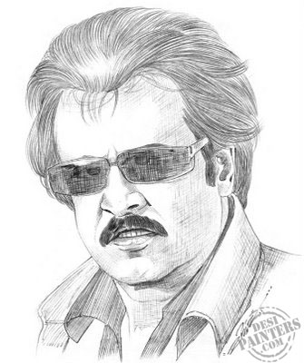 Pencil Sketch Of Rajinikanth This picture was submitted by devender rohilla 