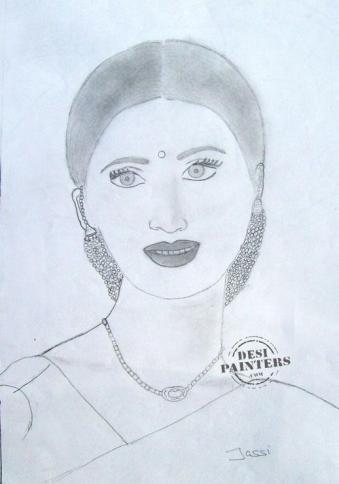 Indian Lady - DesiPainters.com