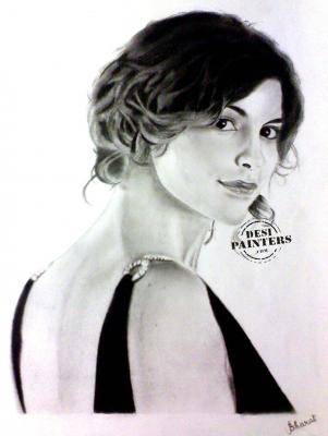 Sketch of Audrey Tautou - DesiPainters.com