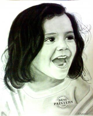 Sketch of a little girl