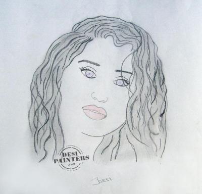 Sketch of Preity Zinta