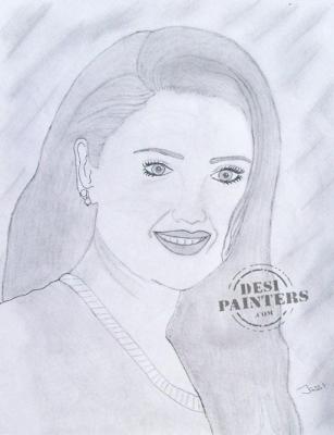 Preity Zinta Sketch - DesiPainters.com