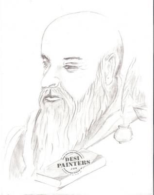 Old Man With Long Beard - DesiPainters.com