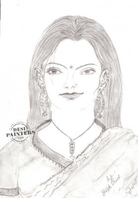 Beautiful Indian Woman - DesiPainters.com