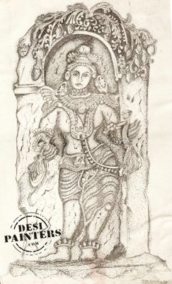 Hindu Goddess Sketch