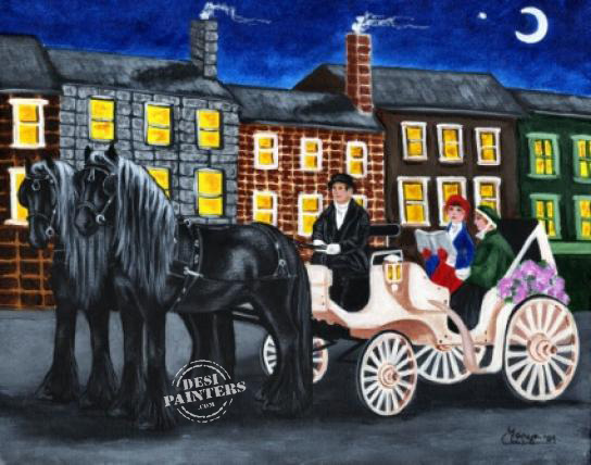 City Carriage Ride - DesiPainters.com