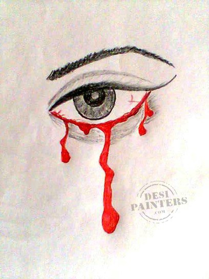 Bleeding Eyes - DesiPainters.com