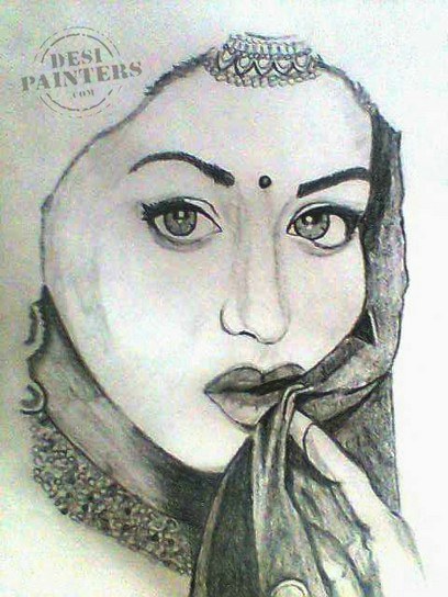 Sonali Bendre Pencil Sketch - DesiPainters.com