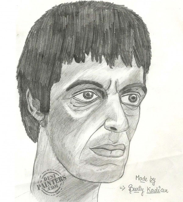 Pencil Sketch Of Man - DesiPainters.com