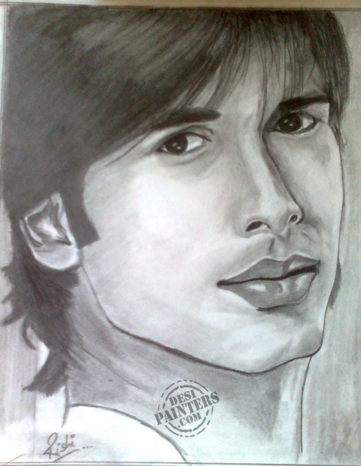 Shahid Kapoor Sketch - DesiPainters.com