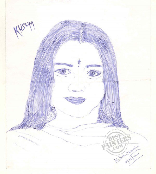 Pencil Sketch of Kusum
