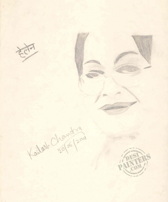 Pencil Sketch of Helen - DesiPainters.com