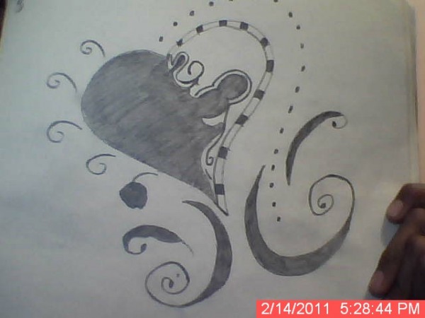 Heart Sketch - DesiPainters.com