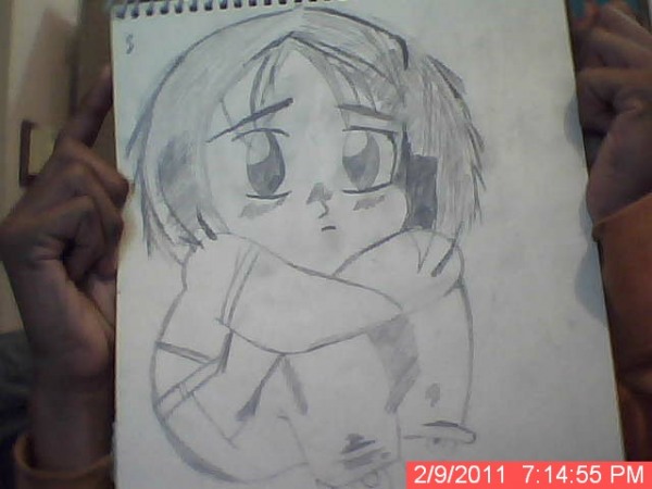 Sad Girl Sketch - DesiPainters.com