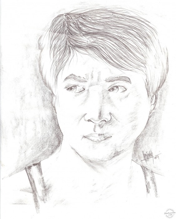 Pencil Sketch of Jackie Chan - DesiPainters.com