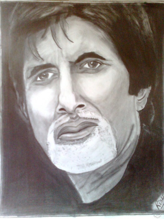 Pencil Sketch of Amitabh Bachchan