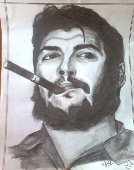 Pencil Sketch of Che Guevara - DesiPainters.com