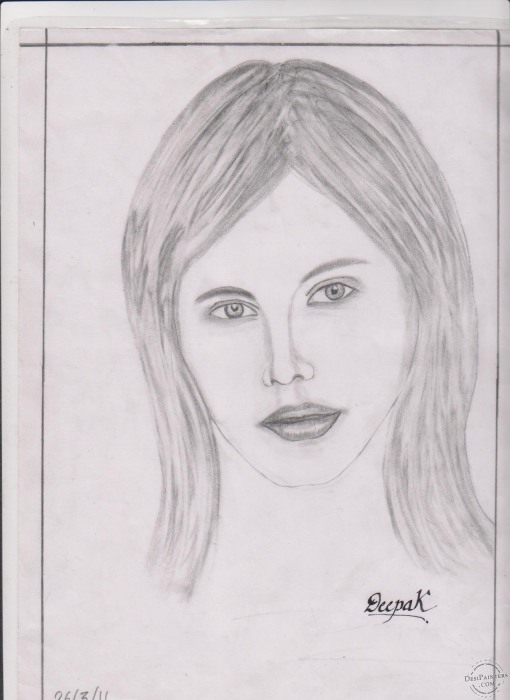Pencil Sketch of Girl