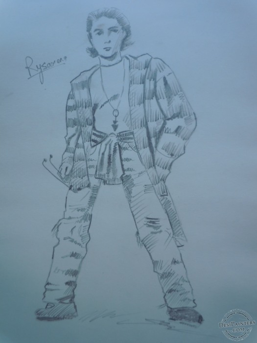 Pencil Sketch of Young Man