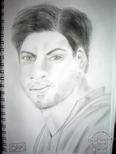 Shahrukh Khan Pencil Sketch - DesiPainters.com