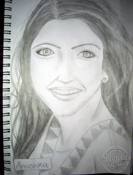 Pencil Sketch of Anushka Sharma 