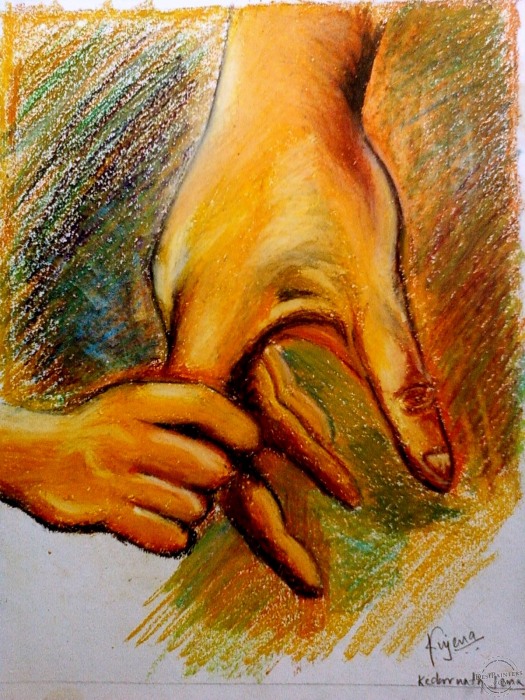 Need Someone – Oil Pastel Work - DesiPainters.com