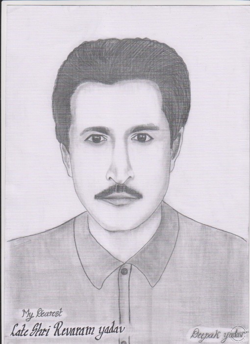 Pencil Sketch of RR Yadav 