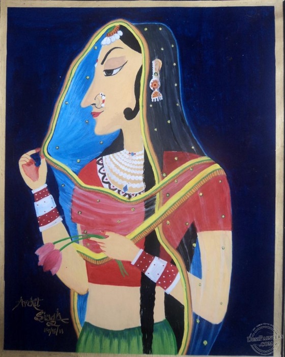 Bani Thani (Rajasthani Style) - DesiPainters.com