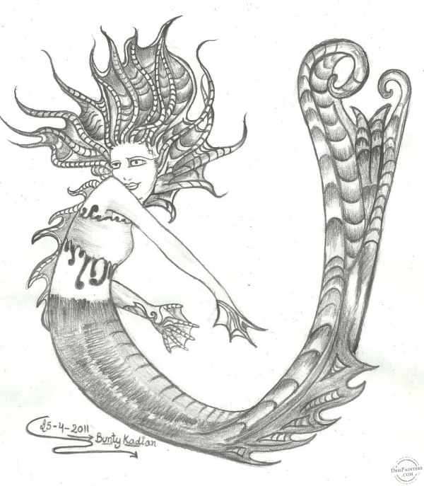 Evil Mermaid - DesiPainters.com