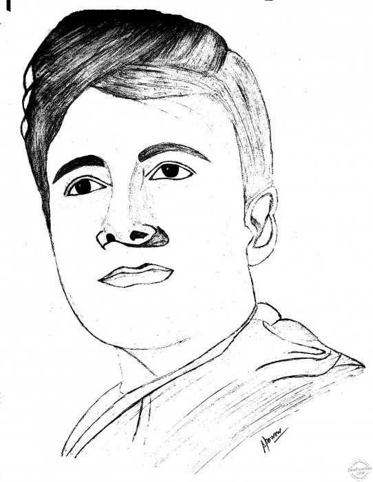 Dev Anand Pencil Sketch - DesiPainters.com