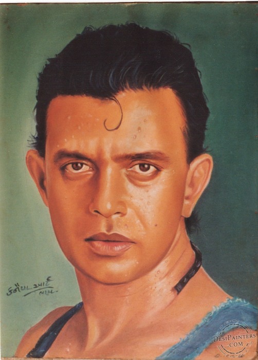 Oil painting of Mithun - DesiPainters.com