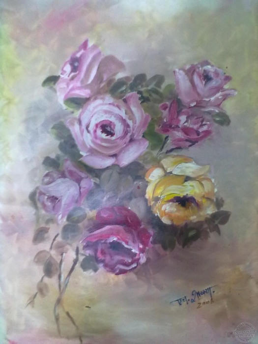 Attractive Painting of Roses - DesiPainters.com