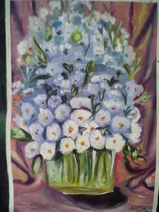 Wild Flowers Oil Painting - DesiPainters.com