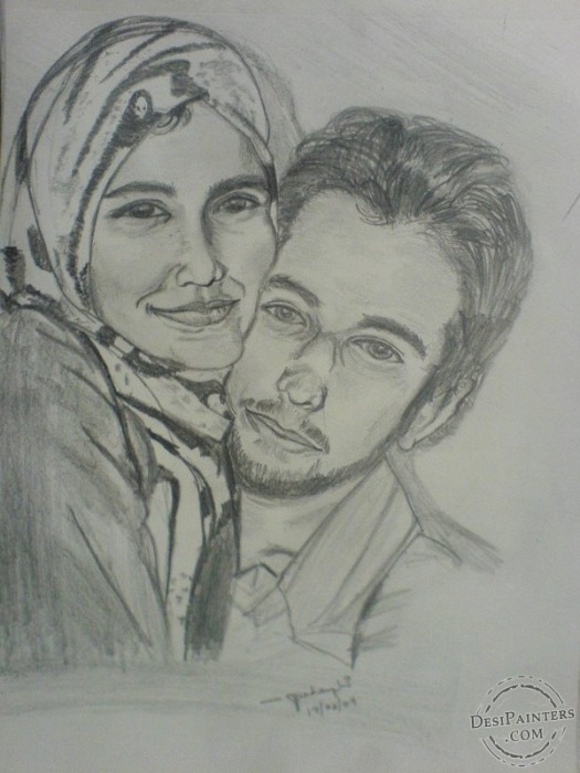 Maldivian Couple - DesiPainters.com