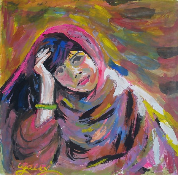 A Girl With The Expression - DesiPainters.com