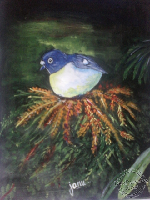Acryl Painting of Bird - DesiPainters.com