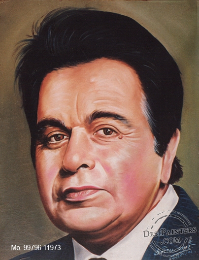 Oil Color Painting Of Dilip Kumar - DesiPainters.com