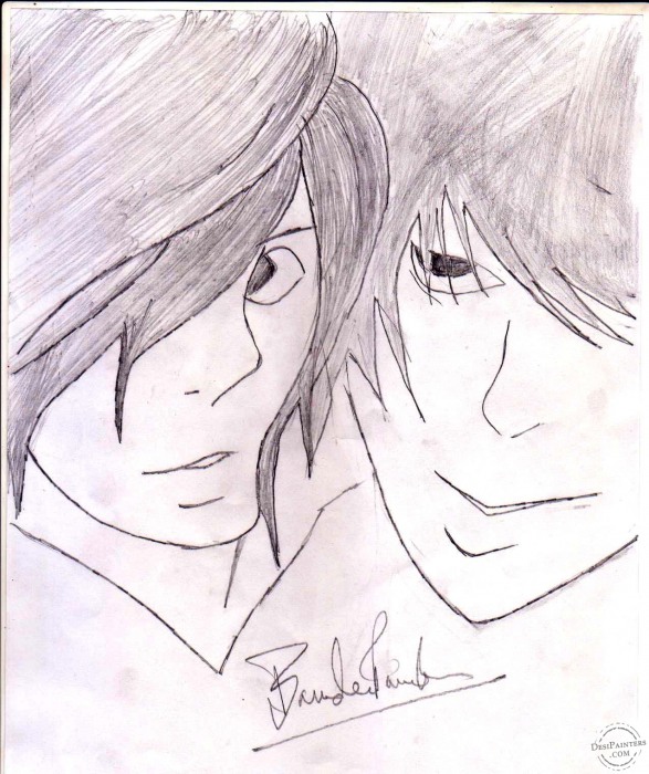 Pencil Sketch of Two Lovers