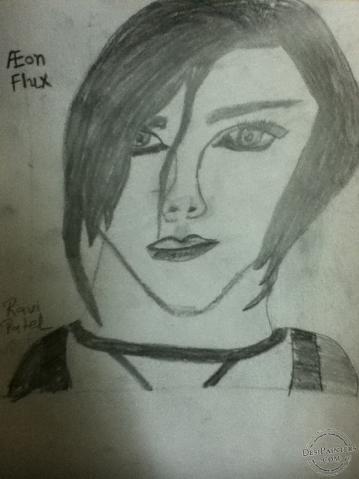 Pencil Sketch of Aeon Flux