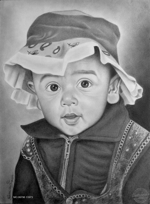 Pencil Sketch of My Boy - DesiPainters.com