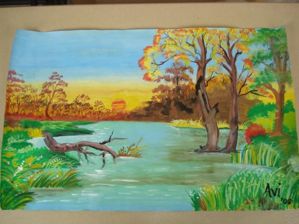 Scenery made by Watercolors
