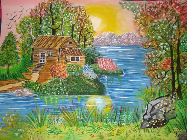 House amidst Nature - DesiPainters.com