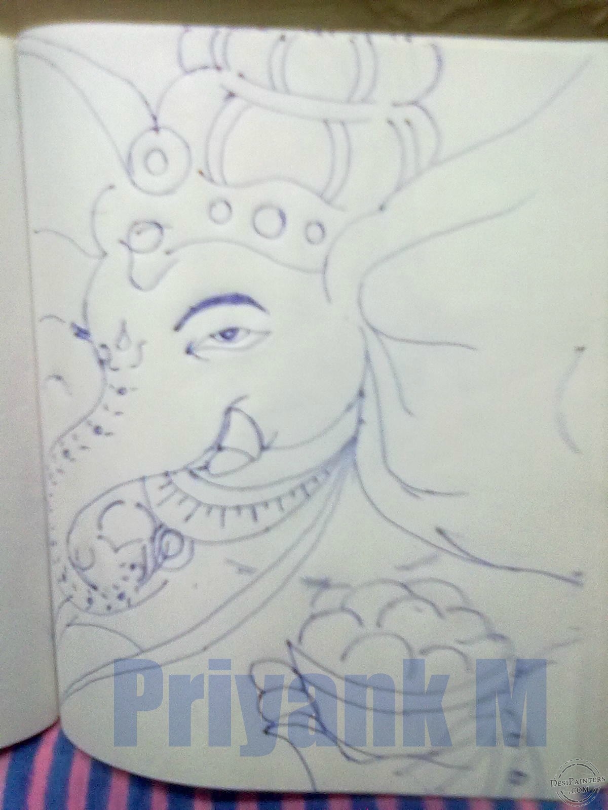 Drawing of Ganesh ji from doodle art | Boho art drawings, Ganesha art,  African art paintings