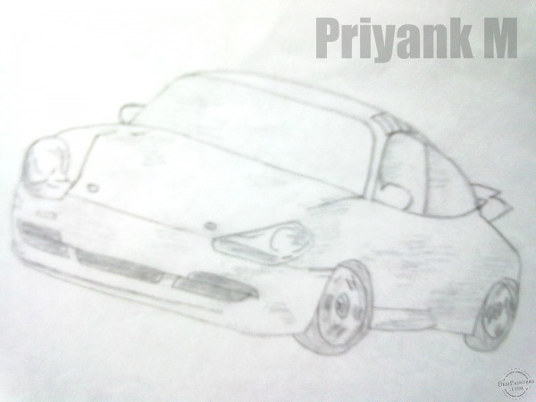 Car Sketch - DesiPainters.com