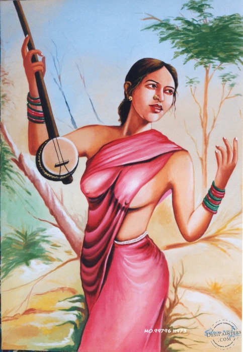 Water Color Painting of A Woman - DesiPainters.com