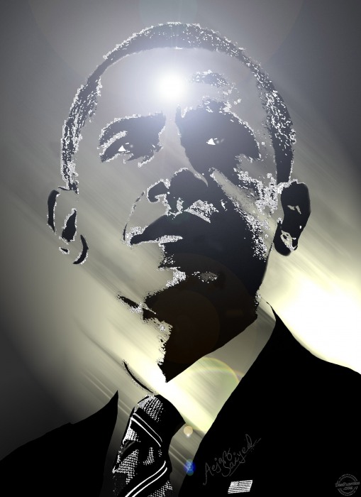 Digital Painting of Barrack Obama
