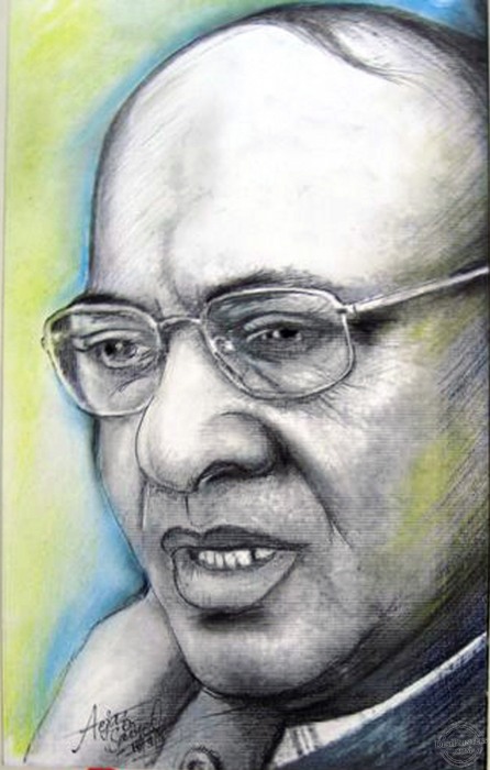 Pencil Sketch of Shankarsinh Vaghela - DesiPainters.com